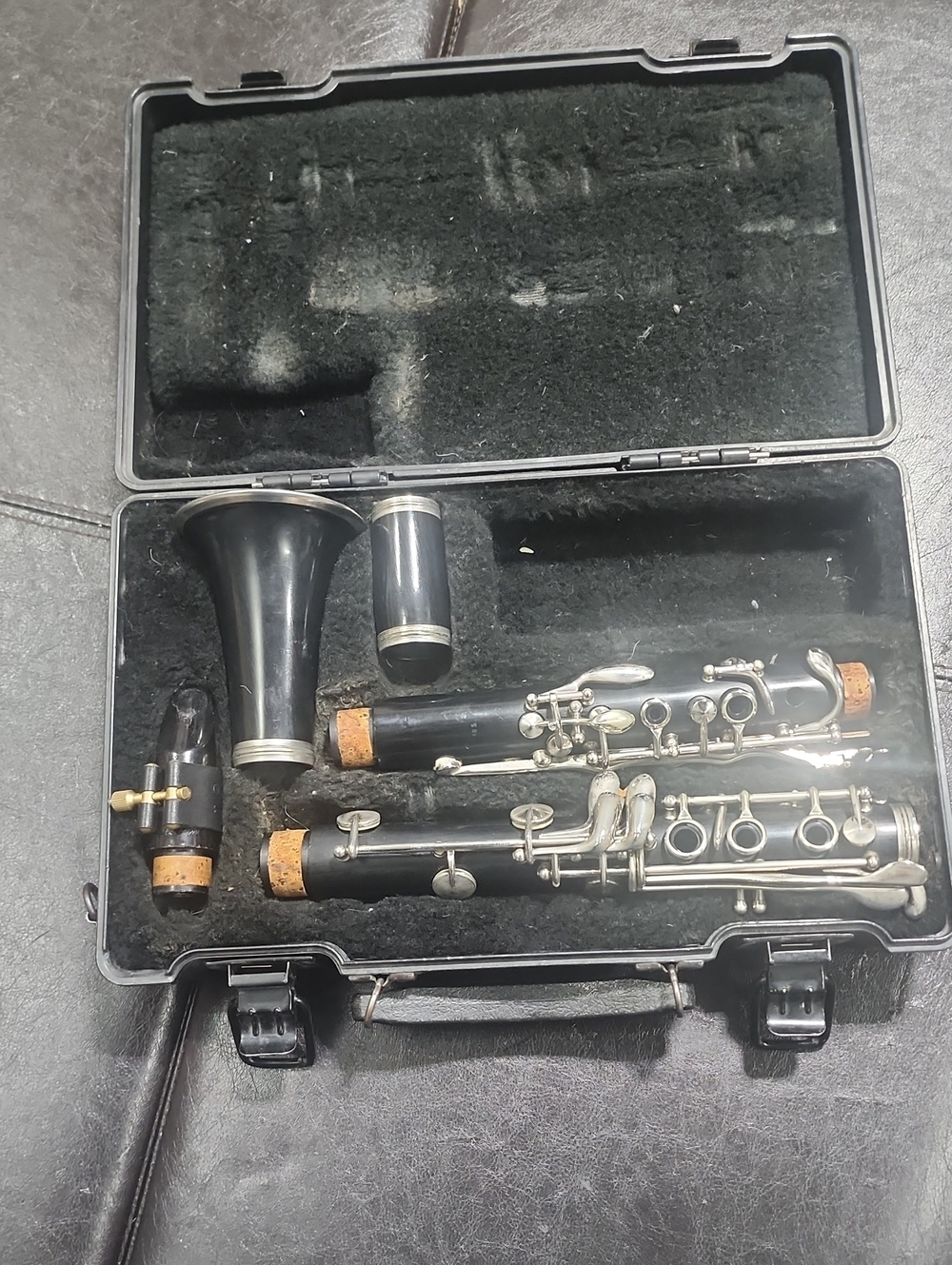 Black Clarinet in Case - Stylish Home Art Display